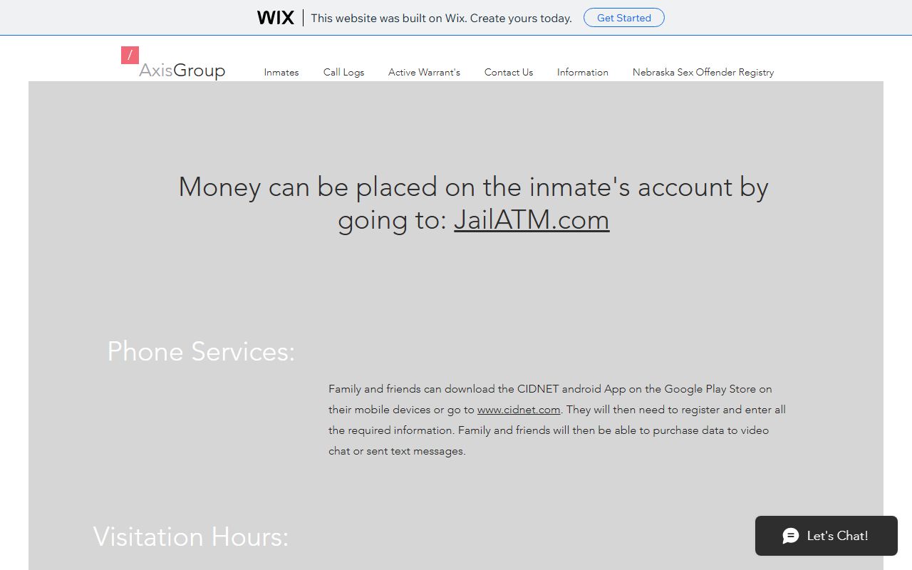 Valley County Jail information for Wheeler County inmate visitation mail money and phone records